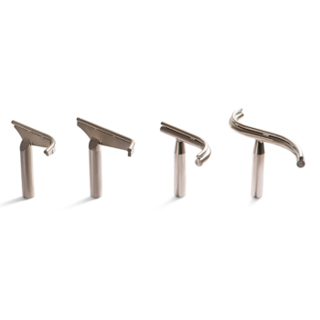 Jogo de suportes curvos para tornos de madeira (4 peças) 25mm - MANROD MR-2915