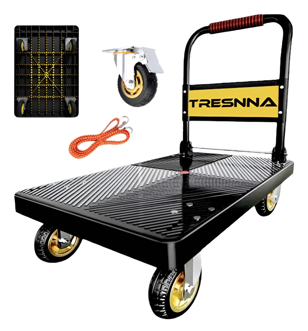 Carrinho Plataforma de Carga Dobrável 500KG – Tresnna TN-CAR500