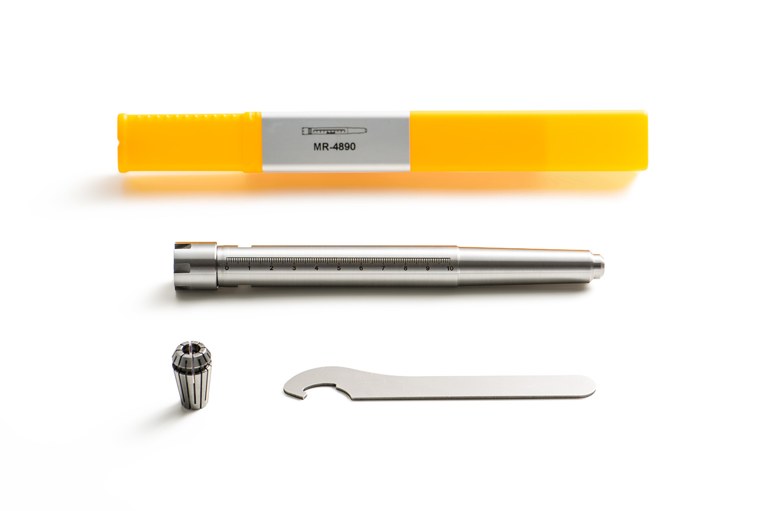 Mandril longo com 90mm, pinças de Ø 8 e 10mm, encaixe CM – Manrod MR-4890
